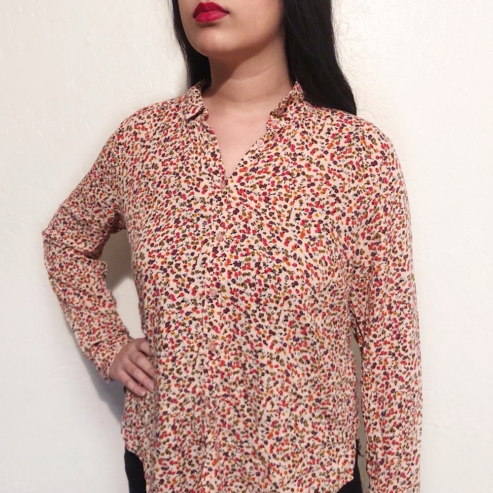 Philosophy Floral Button Down Top